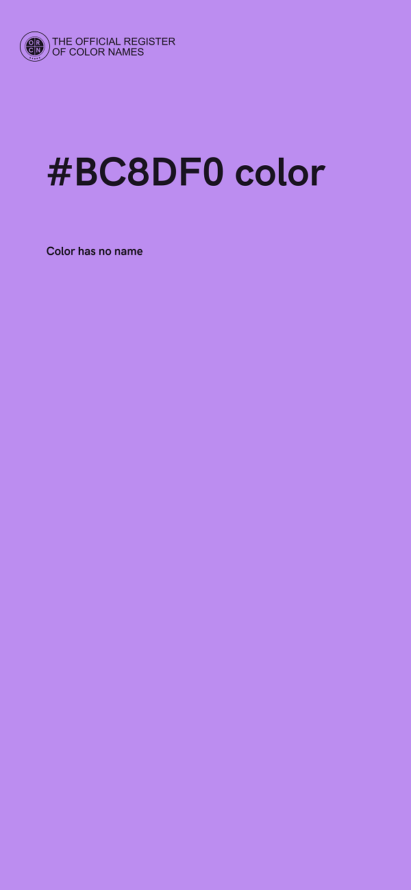 #BC8DF0 color image