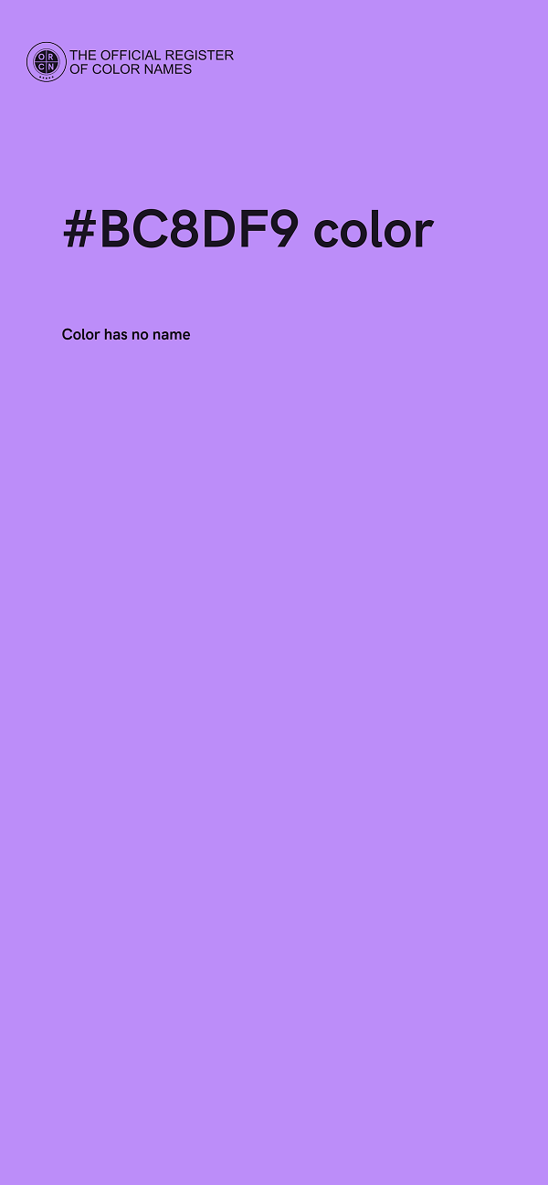 #BC8DF9 color image