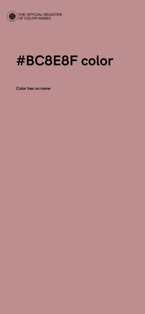 #BC8E8F color image
