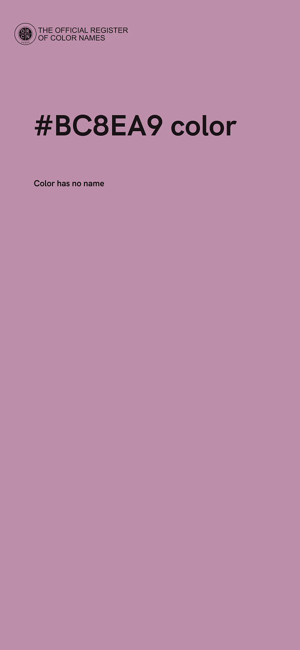 #BC8EA9 color image