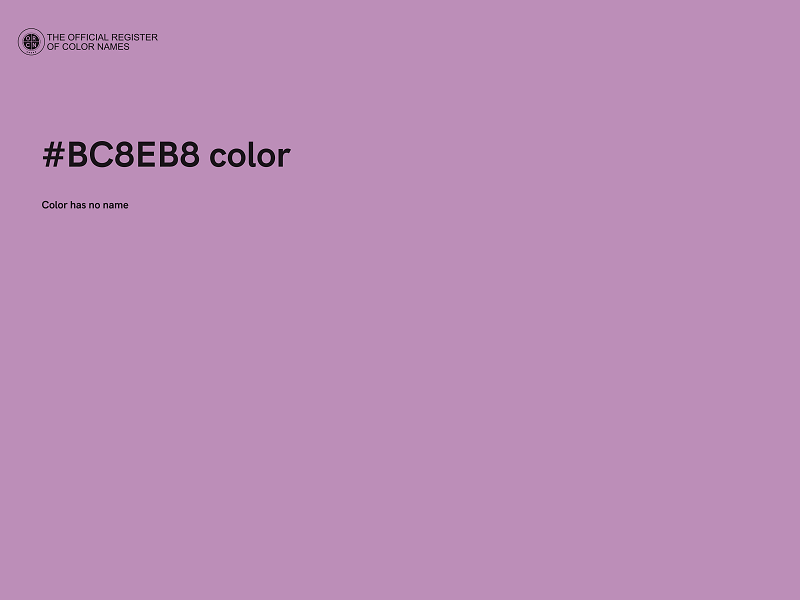 #BC8EB8 color image