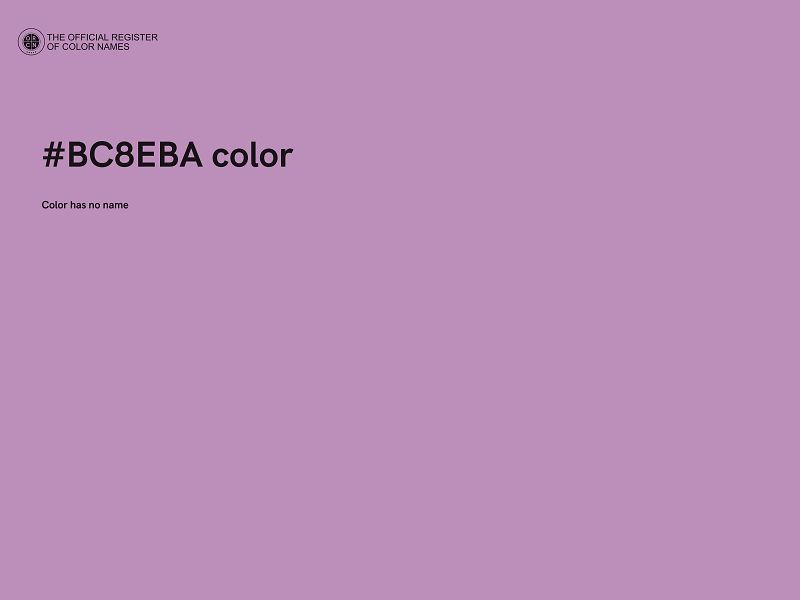 #BC8EBA color image