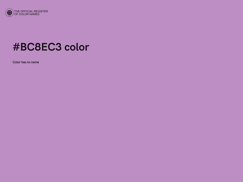 #BC8EC3 color image