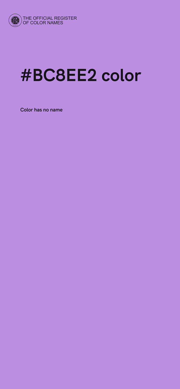 #BC8EE2 color image