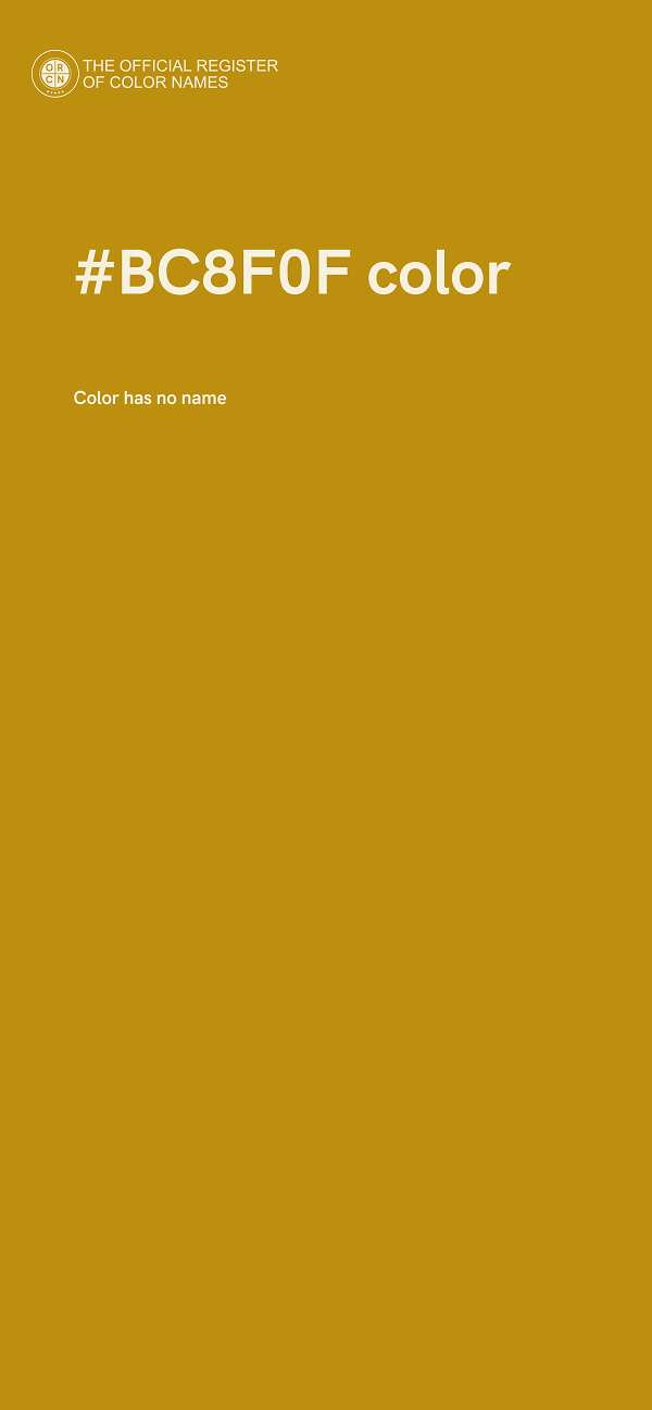 #BC8F0F color image