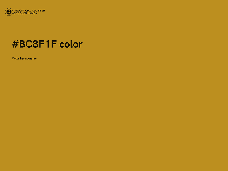 #BC8F1F color image