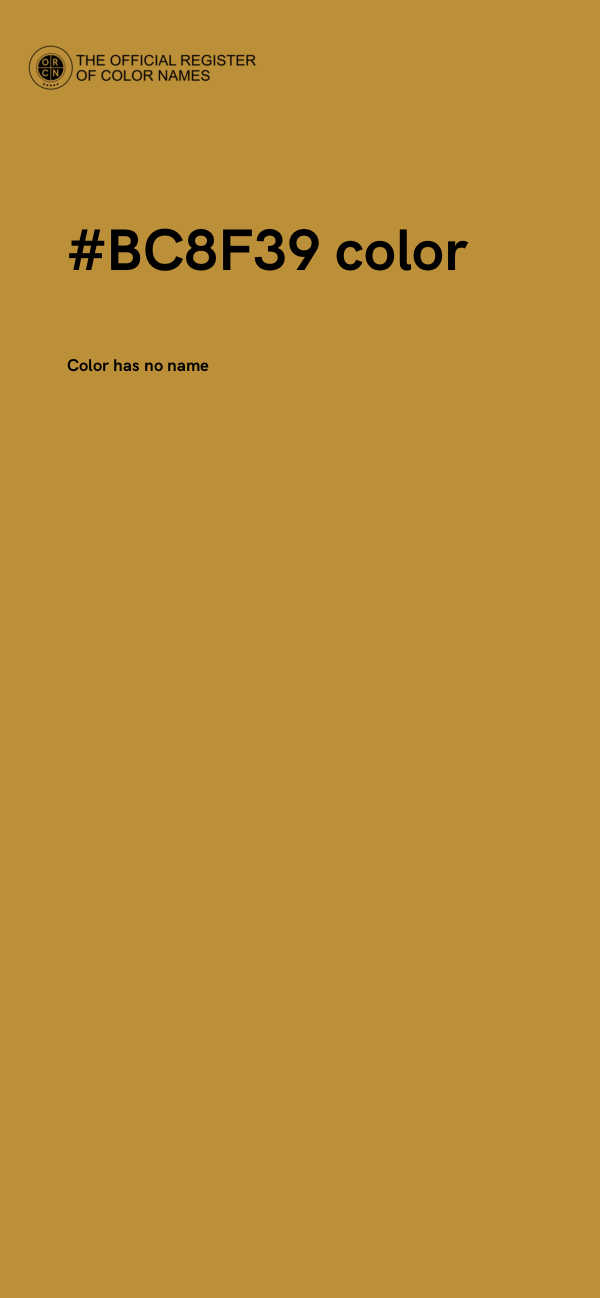 #BC8F39 color image
