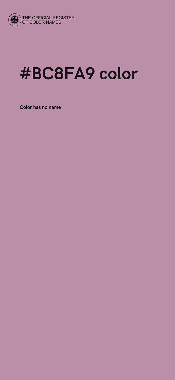 #BC8FA9 color image