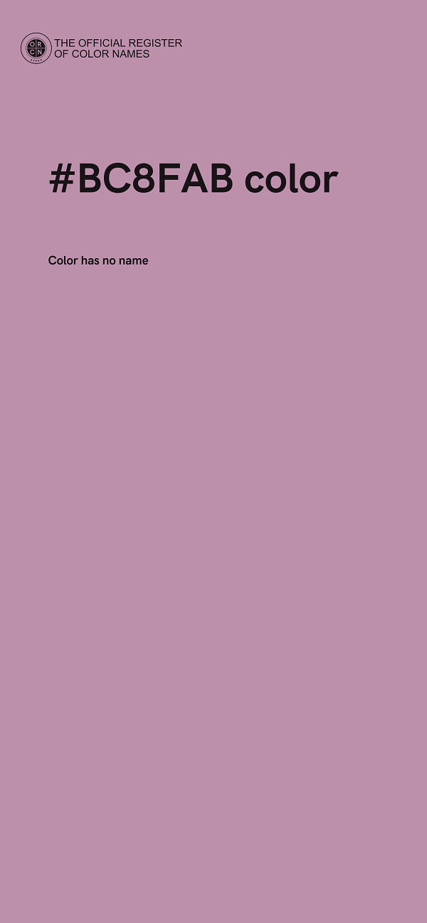 #BC8FAB color image