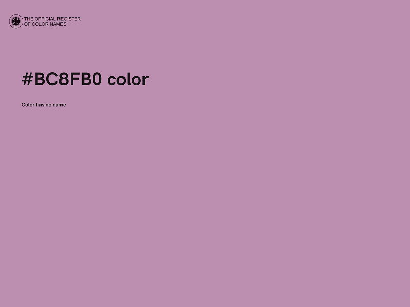 #BC8FB0 color image