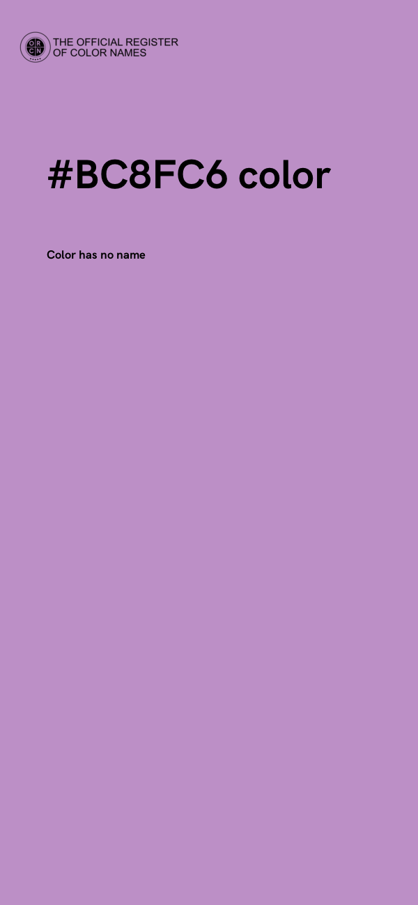 #BC8FC6 color image