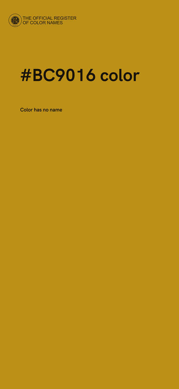 #BC9016 color image
