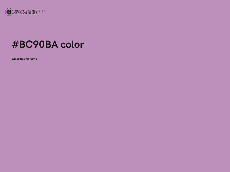 #BC90BA color image