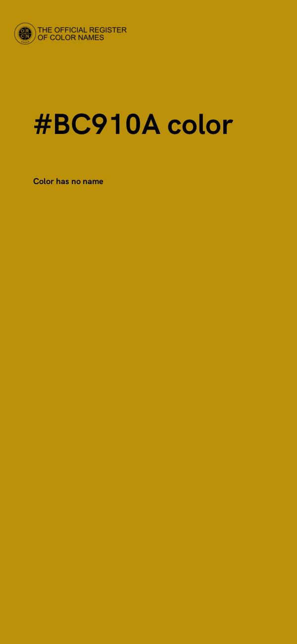 #BC910A color image