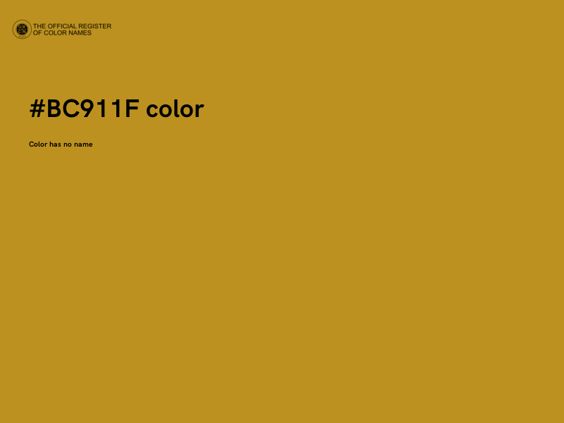 #BC911F color image