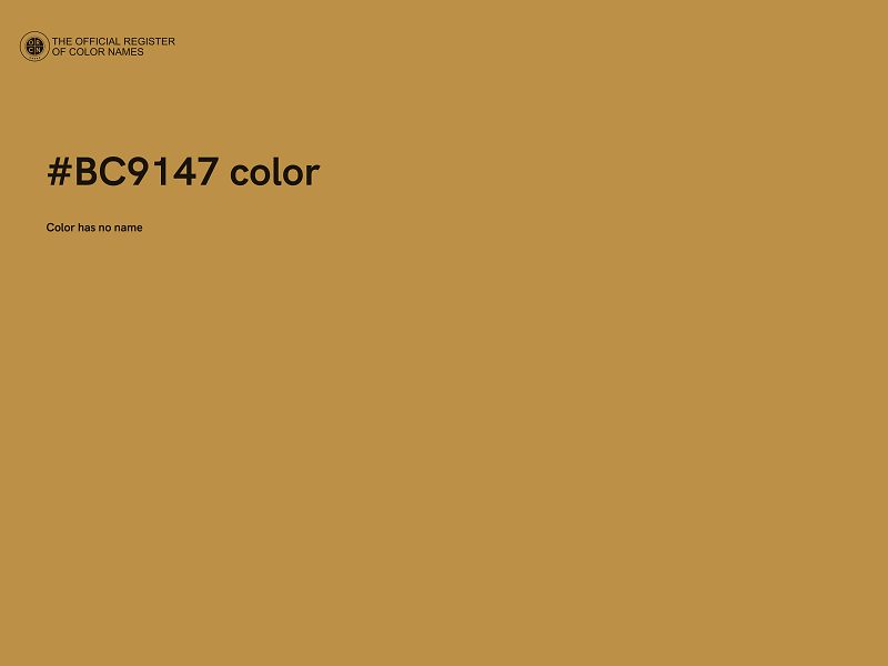 #BC9147 color image