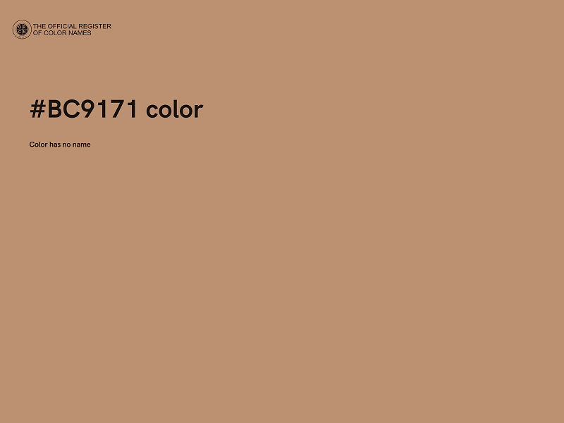 #BC9171 color image