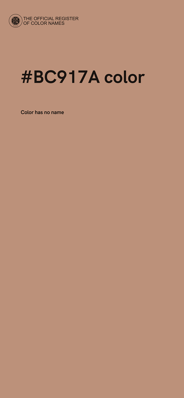 #BC917A color image