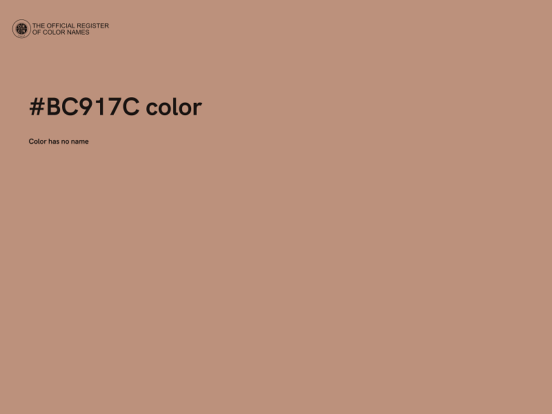 #BC917C color image