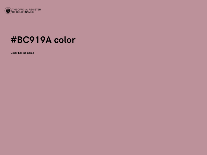 #BC919A color image
