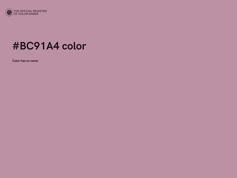 #BC91A4 color image