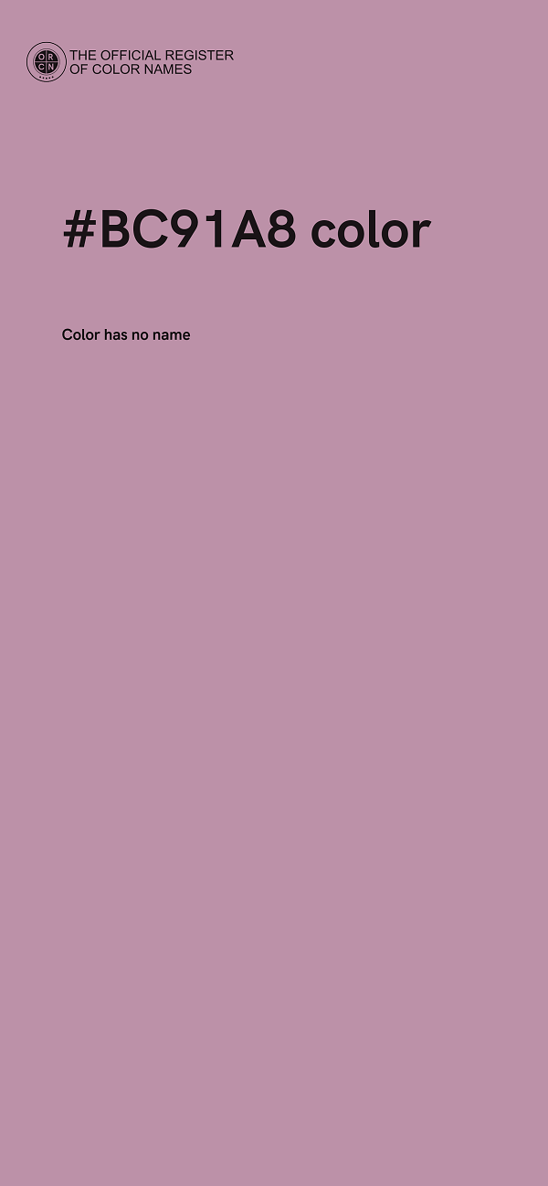 #BC91A8 color image