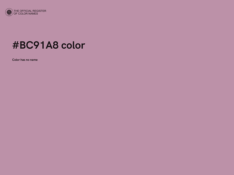 #BC91A8 color image