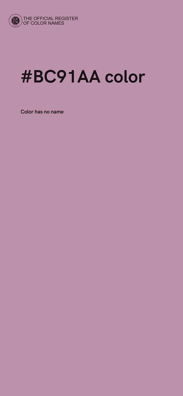 #BC91AA color image