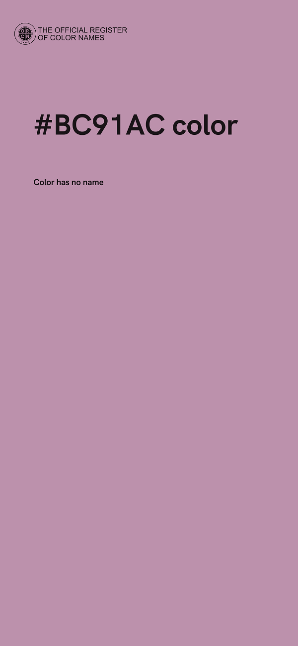 #BC91AC color image
