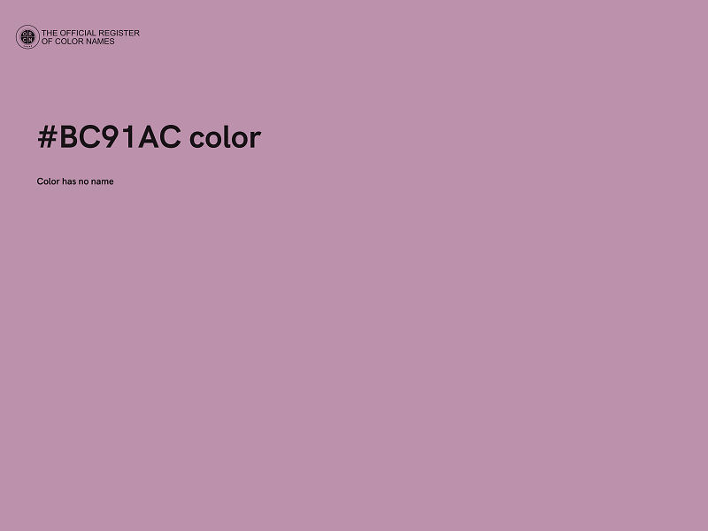 #BC91AC color image