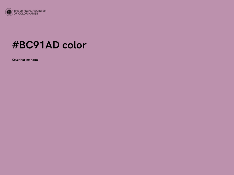 #BC91AD color image