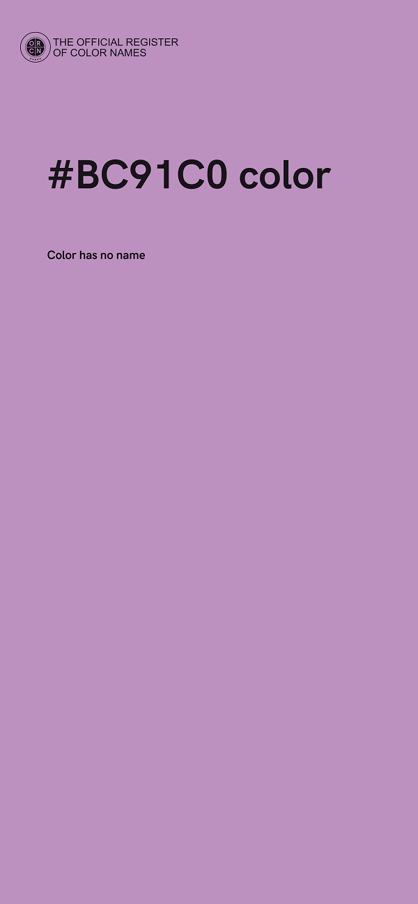 #BC91C0 color image