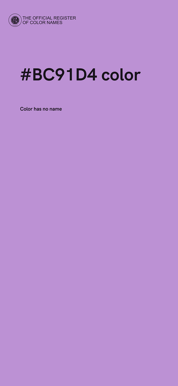 #BC91D4 color image