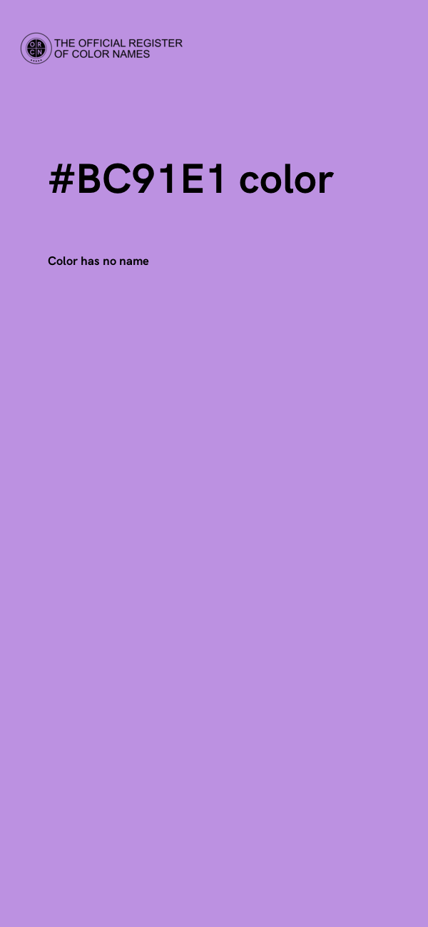 #BC91E1 color image