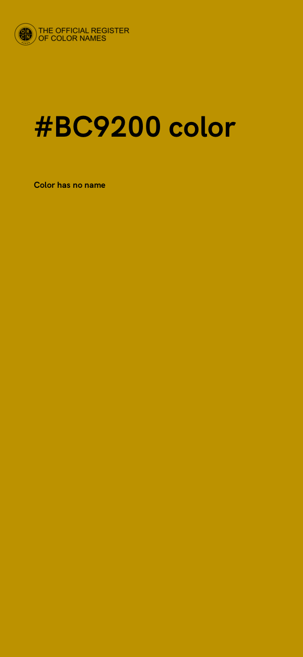 #BC9200 color image