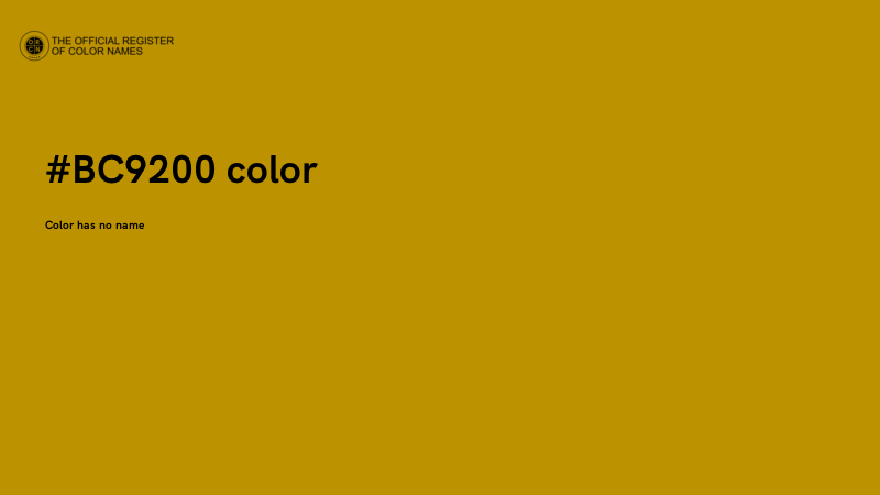 #BC9200 color image
