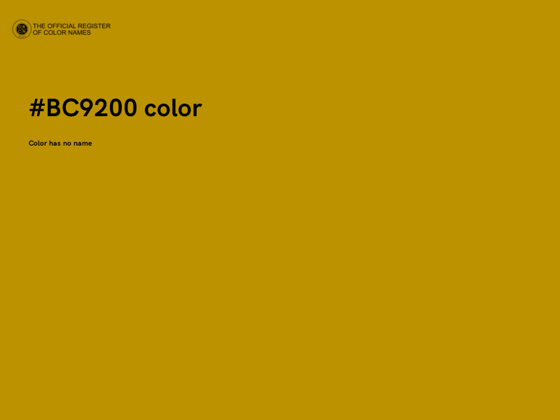 #BC9200 color image
