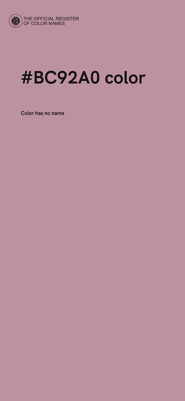 #BC92A0 color image