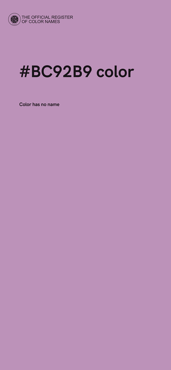 #BC92B9 color image