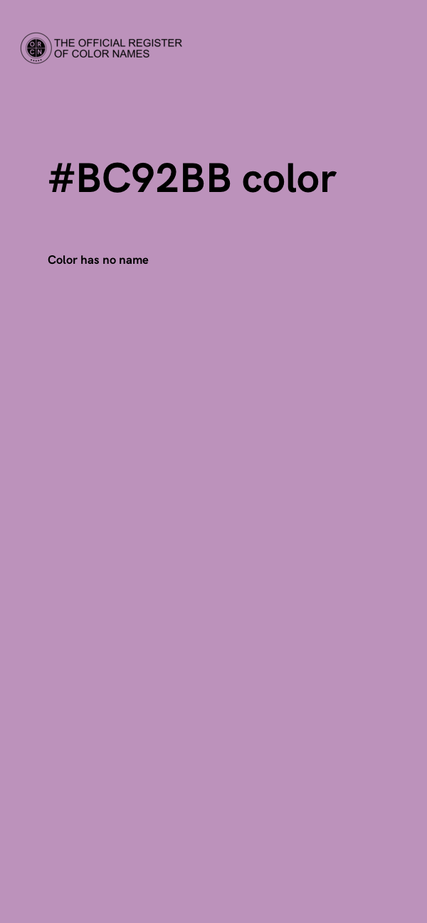 #BC92BB color image