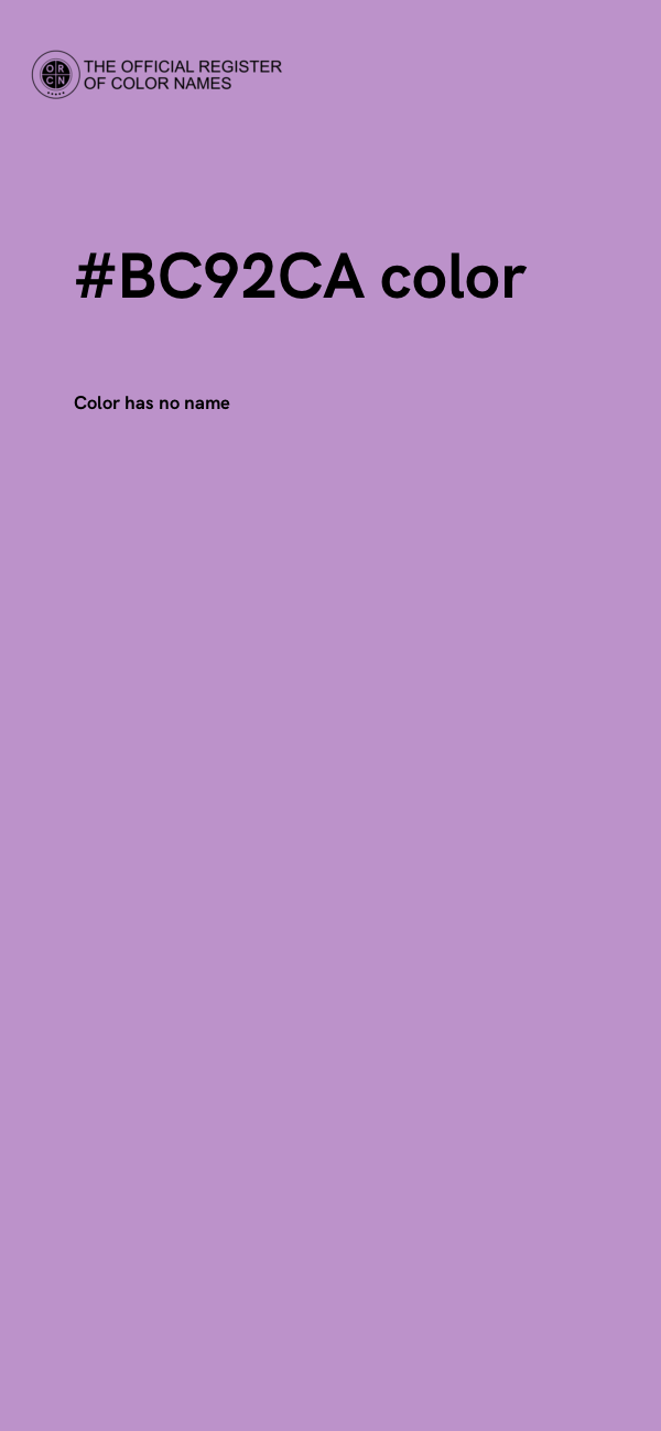 #BC92CA color image