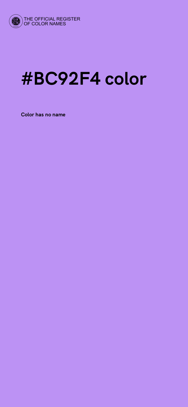 #BC92F4 color image