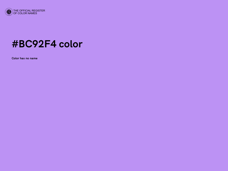 #BC92F4 color image