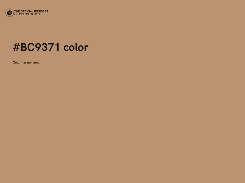 #BC9371 color image