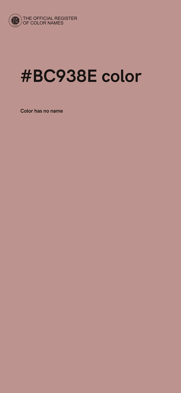 #BC938E color image