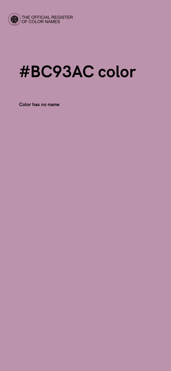 #BC93AC color image