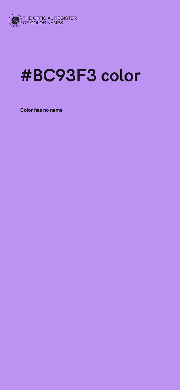 #BC93F3 color image