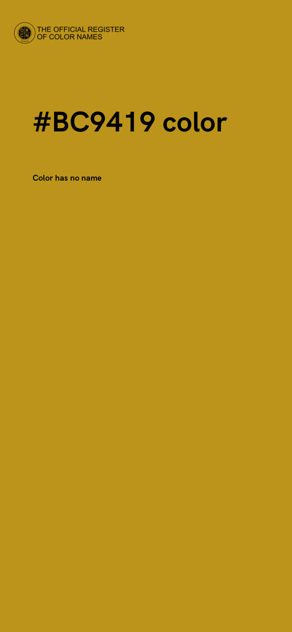 #BC9419 color image