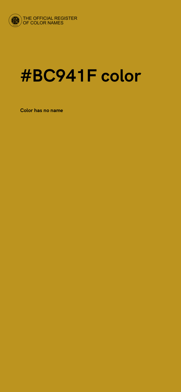 #BC941F color image