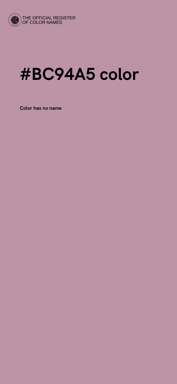 #BC94A5 color image